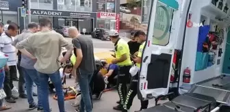 Otomobil ile çarpışan motosiklet sürücüsü yaralandı