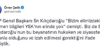 AK Parti'li Çelik:  Kılıçdaroğlu'nun 'YSK'da olmayan veriler bizde var' demesi çok sorunlu bir ifadedir