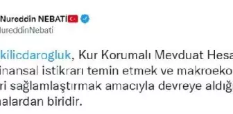 Bakan Nebati:  KKM uygulaması finansal istikrarın tesis edilmesinde etkin rol oynamıştır