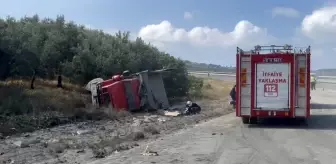 Son dakika haberleri! Bursa'da çimento yüklü kamyon devrildi : 1 ölü