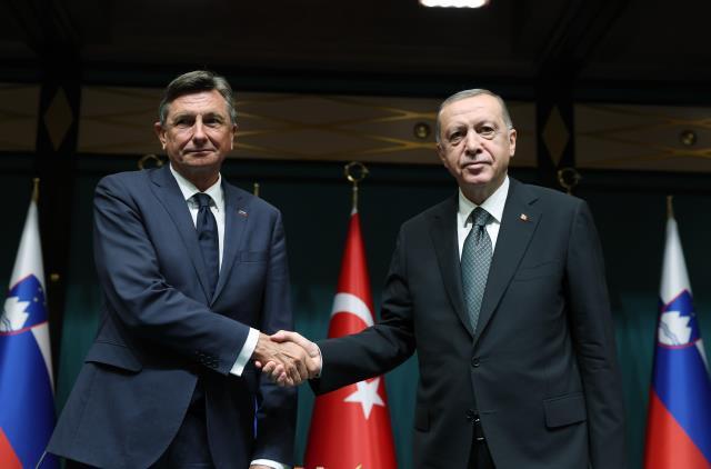 Cumhurbaşkanı Erdoğan, Slovenya lideri Borut Pahor ile görüştü: Savunma sanayiinde atacağız ortak adımlar var