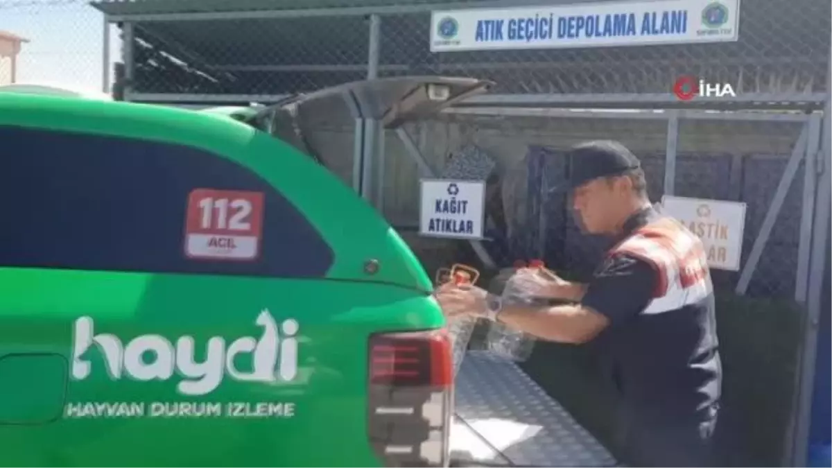 Jandarmadan hayvanlara şamandıra sistemli su ve yem kapları