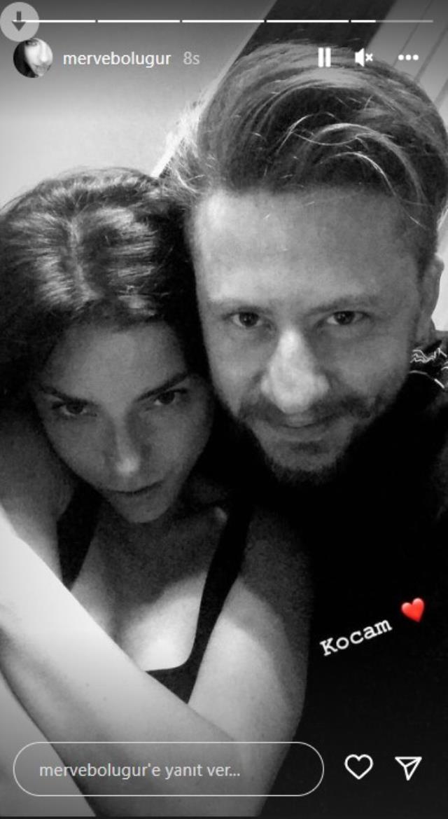 Murat Dalkılıç'a söyledikleriyle konuşulan Merve Boluğur, sevgilisiyle romantik pozunu paylaştı