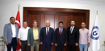 ADÜ Rektörü Aldemir, Türk Veteriner Hekimleri Birliği Konseyi Başkanı Eroğlu'nu ağırladı