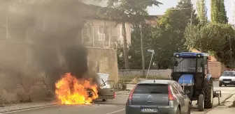 Çankırı haber! Çankırı'da seyir halindeki otomobil yandı