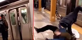 Metroya binemeyen adam, kapının arasından diğer yolcuya tükürdü! Dayaktan bilincini kaybetti
