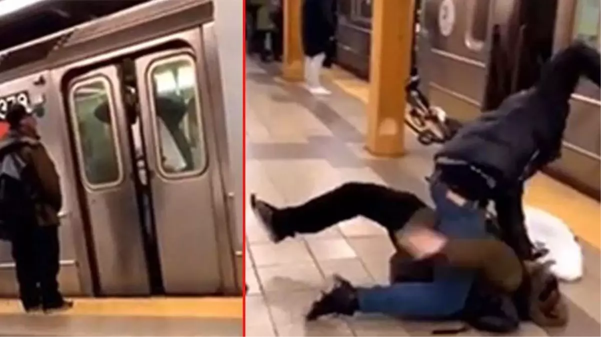 Metroya binemeyen adam, kapının arasından diğer yolcuya tükürdü! Dayaktan bilincini kaybetti