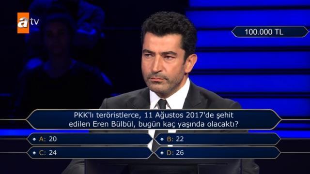 Milyoner'de şehit Eren Bülbül'le ilgili soruda zor anlar yaşayan Kenan İmirzalıoğlu: Hepimizin kalbini yaktılar