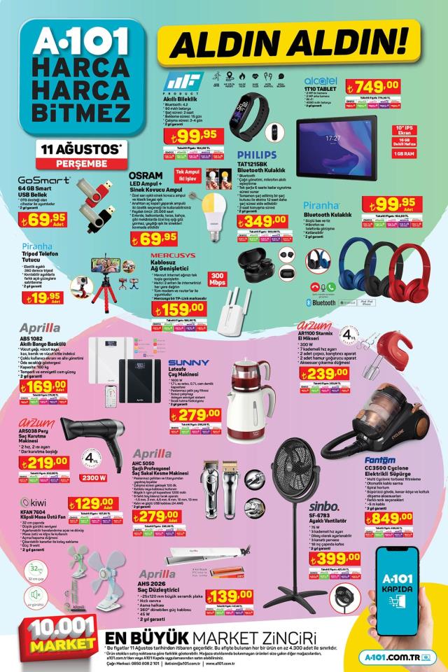 11 Ağustos A101 kataloğu: A101'e gelen ürünler! A101 bu hafta katalog ürünleri neler? A101'e gelecek ürünler ve A101 fiyat listesi!