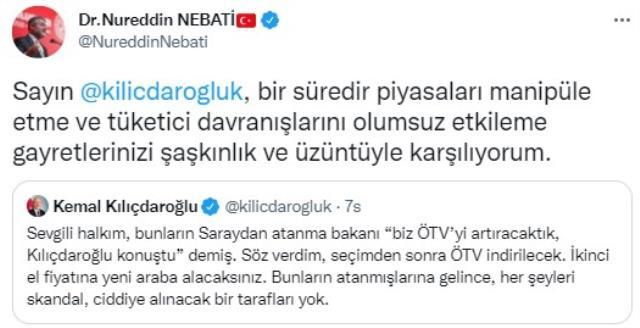 Bakan Nebati, 'Biz ÖTV'yi artıracaktık, Kılıçdaroğlu konuştu' sözlerine açıklık getirdi