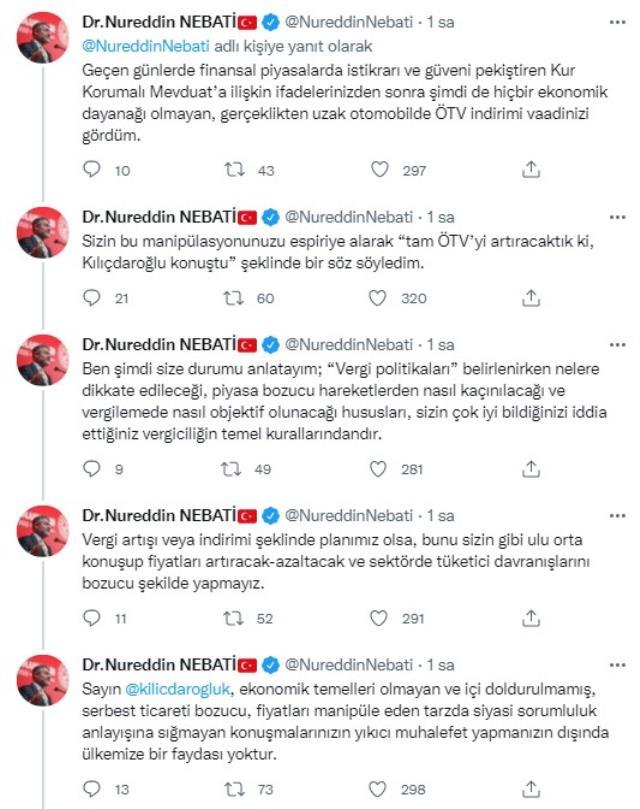 Bakan Nebati, 'Biz ÖTV'yi artıracaktık, Kılıçdaroğlu konuştu' sözlerine açıklık getirdi