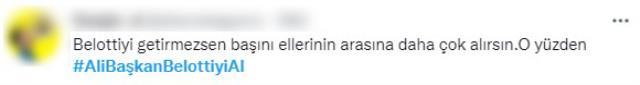 Fenerbahçe taraftarı gemileri yaktı! 'Ali Koç, Belotti'yi al' etiketi Türkiye gündeminde zirveye oturdu