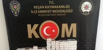 Edirne gündem haberi... Keşan'da kaçak makaron ele geçirildi