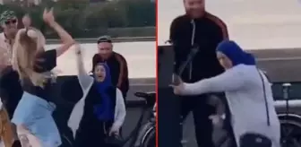 Sokakta eğlenen Danimarkalı gençlerin arasına dalan teyze, dansıyla ağızları açık bıraktı