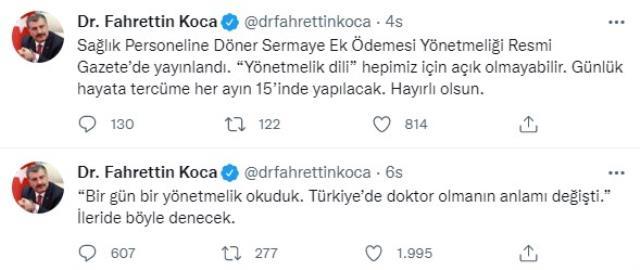 Sağlık personeline Ek Ödeme Yönetmeliği Resmi Gazete'de yayımlandı