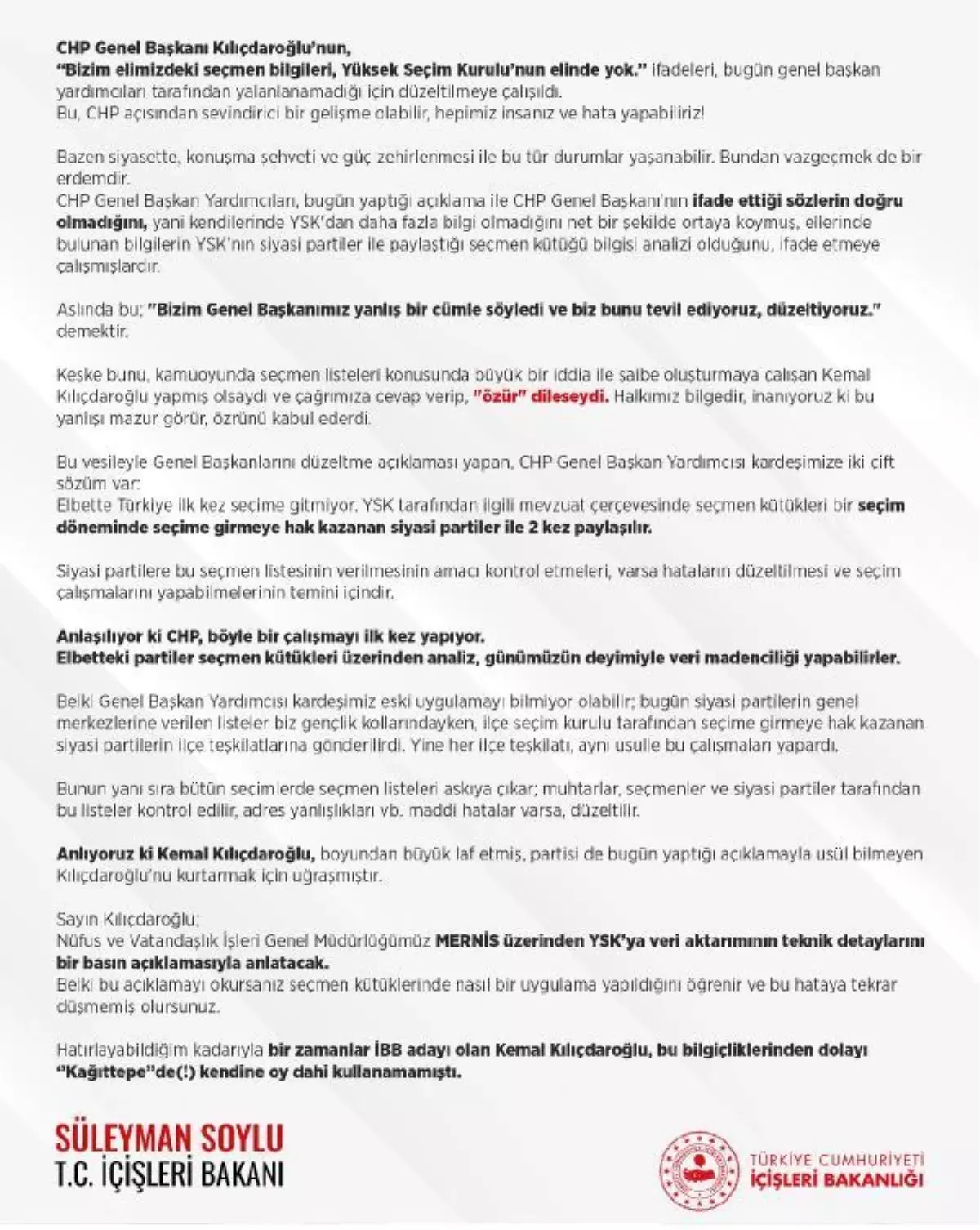 Soylu: Nüfus ve Vatandaşlık İşleri Genel Müdürlüğü, veri aktarımının detaylarını anlatacak