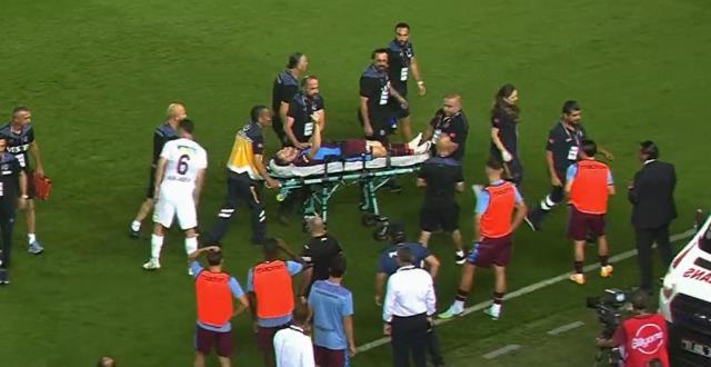 Trabzon'da yürekler ağza geldi! Acılar içinde yerde kalan Edin Visca, ambulansla hastaneye kaldırıldı