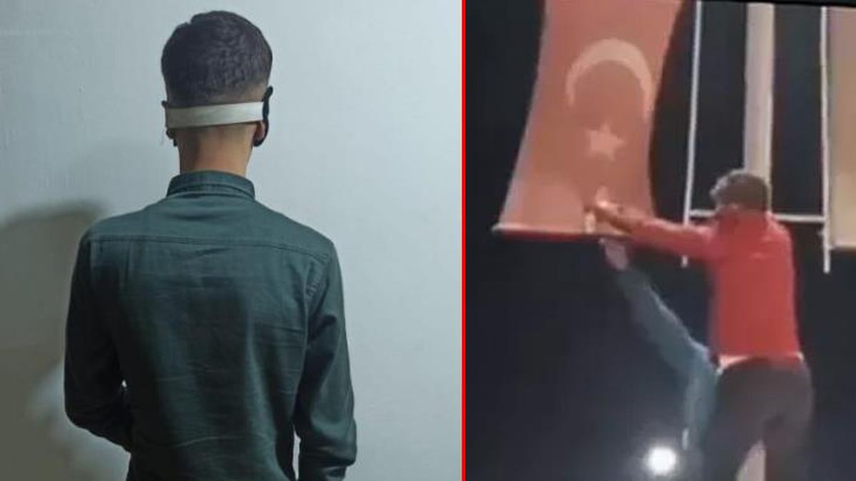 Son Dakika! Suriye'nin Azez kentinde Türk bayrağını yakma girişiminde bulunan 2 kişi yakalandı