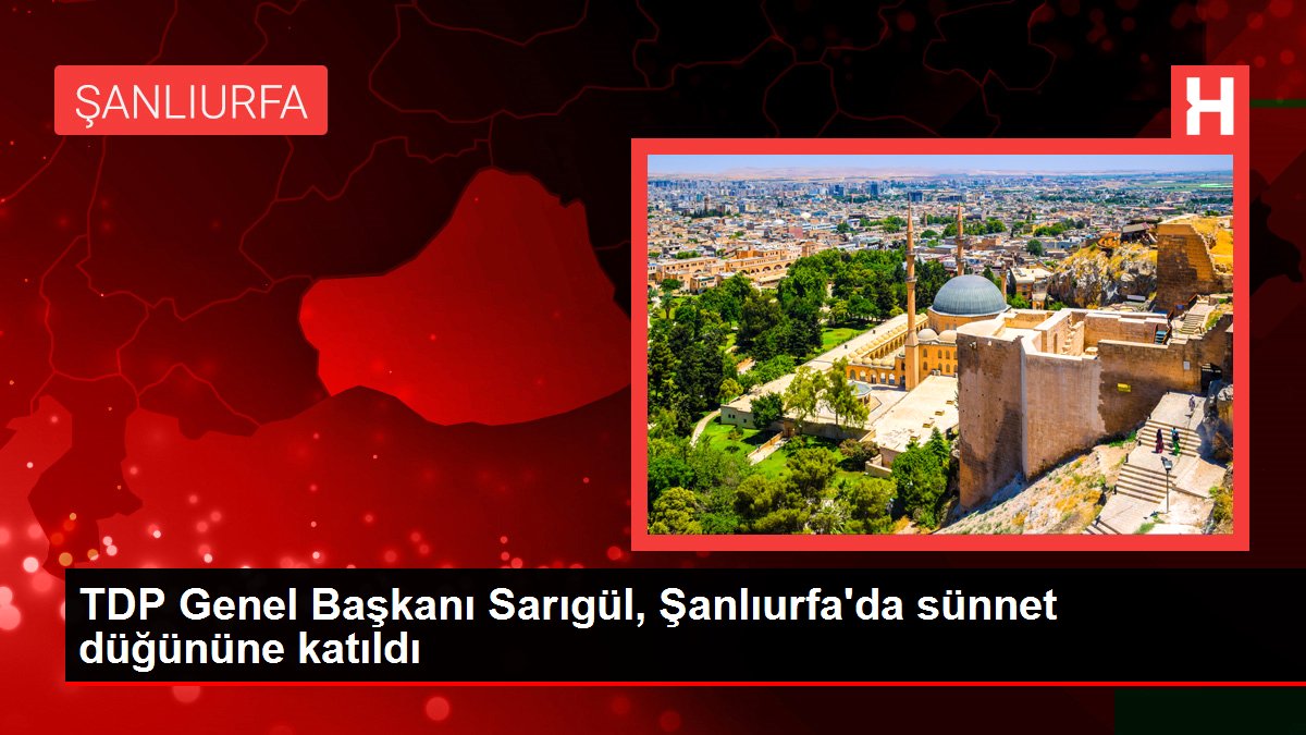 Şanlıurfa haberleri! TDP Genel Başkanı Sarıgül, Şanlıurfa'da sünnet düğününe katıldı
