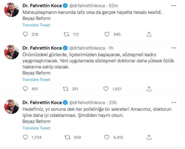 Binlerce doktoru ilgilendiriyor! Bakan Koca, özlük haklarıyla ilgili müjdeyi verdi