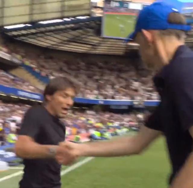 Dev derbide inanılmaz görüntüler! Dünya, Conte ile Tuchel arasındaki kavgayı konuşuyor