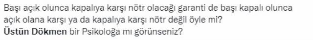 Üstün Dökmen'den skandal sözleri sosyal medyayı karıştırdı: Başörtülü psikolog ve psikiyatr olamaz Üstün Dökmen'den skandal sözleri sosyal medyayı karıştırdı: Başörtülü psikolog ve psikiyatr olamaz