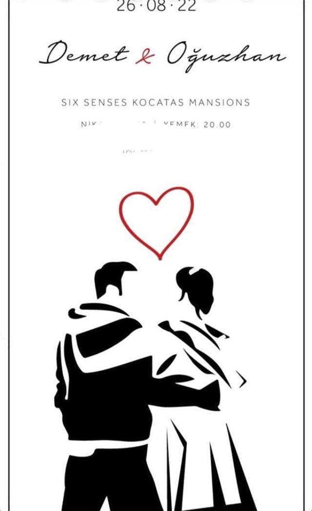 Demet Özdemir ve Oğuzhan Koç'un düğün davetiyesi ortaya çıktı