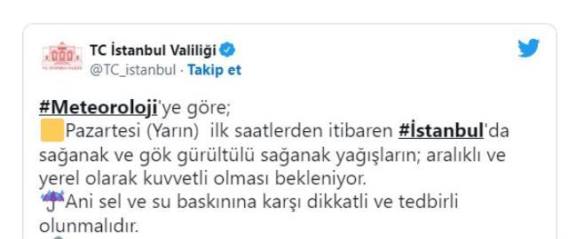 İstanbul'da beklenen yağış başladı