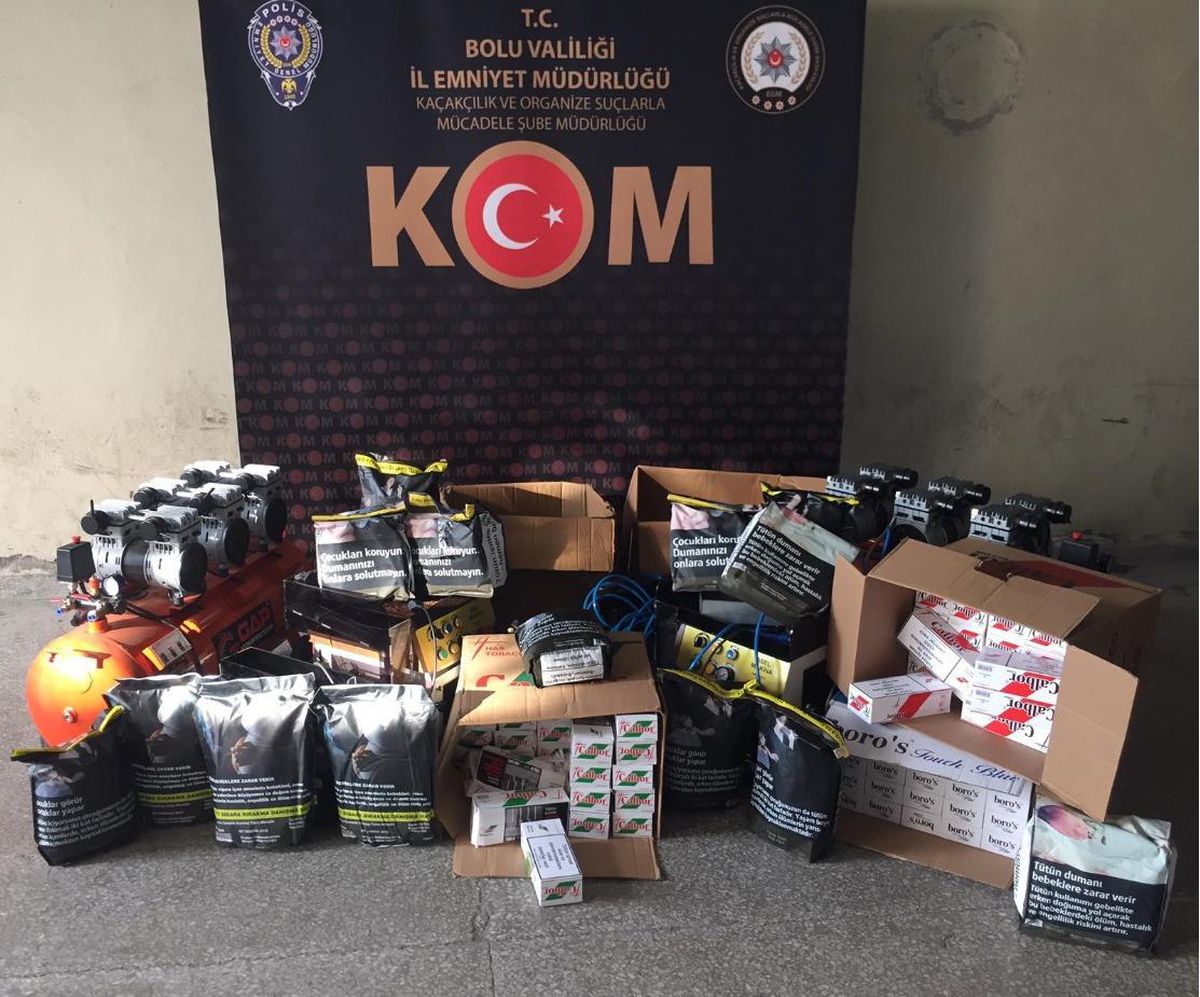 Bolu gündem haberleri... Bolu'da kaçak sigara imalathanesine dönüştürülen ev ve müştemilata operasyon
