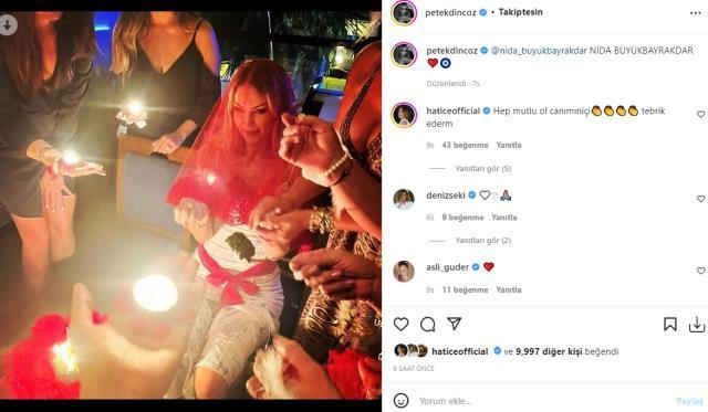 Boşandıktan 5 ay sonra evlilik kararı alan Petek Dinçöz, kına gecesinde kurtlarını döktü