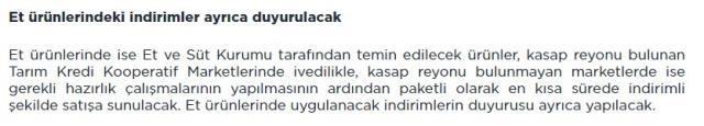 Tarım Kredi'den bir müjde daha! 30'dan fazla üründen sonra şimdi de kasap reyonunda indirim yapılacak