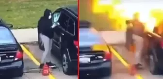 Öfkesi sonu oluyordu! Araca döktüğü benzin kadının yüzünde patladı