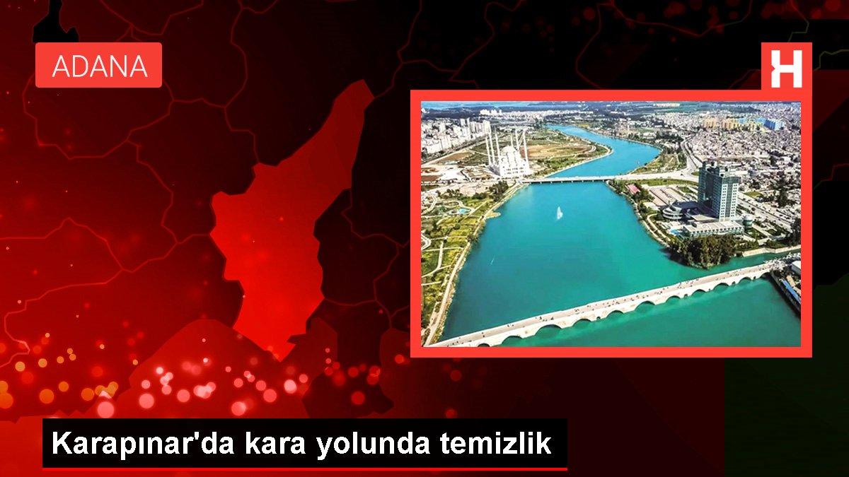 Konya haber... Karapınar'da kara yolunda temizlik