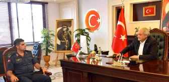 Yeni Jandarma Komutanı Serin ve Cezaevi Müdürü Cengiz'den Başkan Bakkalcıoğlu'na ziyaret