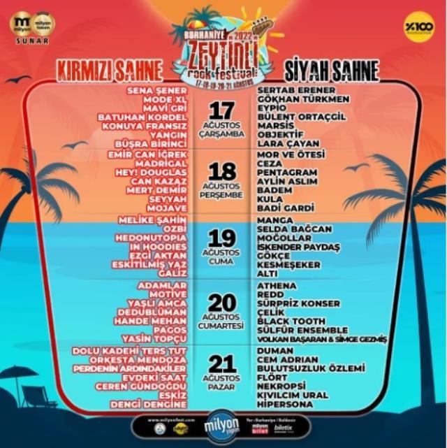 Zeytinli Rock Festivali ne zaman yapılacak? Zeytinli Rock Festivali hangi sanatçılar geliyor?