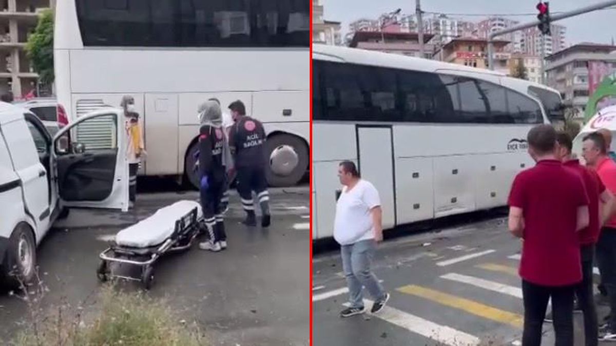 Deli bal yiyen yolcu otobüsünün şoförü fenalık geçirince zincirleme kazaya neden oldu
