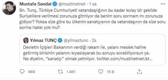 Mustafa Sandal ile AK Partili Tunç arasındaki Suriyeli tartışmasına Ümit Özdağ da dahil oldu