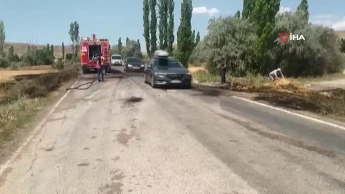 Son dakika haberi: Balya yüklü traktör römorku alev aldı: 1 yaralı