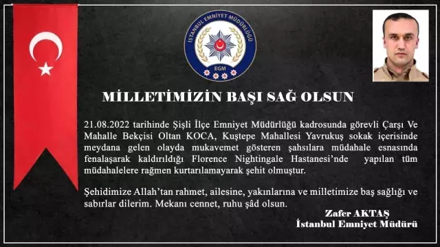 Sokakta düğün ihbarına giden bekçilere saldırı: 1 bekçi şehit oldu