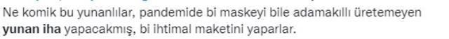 Yunan medyası tasarladıkları İHA'yı 'Türkleri titreten' sözleriyle tanıttı! Sosyal medyada yapılan yorumlar kırdı geçirdi