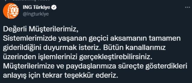 İNG bank sorun mu var? İNG bank mobil – e şube çalışmıyor mu?