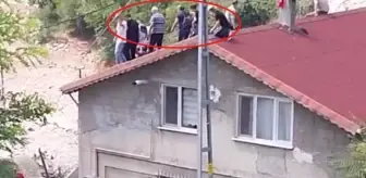 Kentsel dönüşüm için evleri yıkılmak istenen vatandaşlar çatıya çıktı