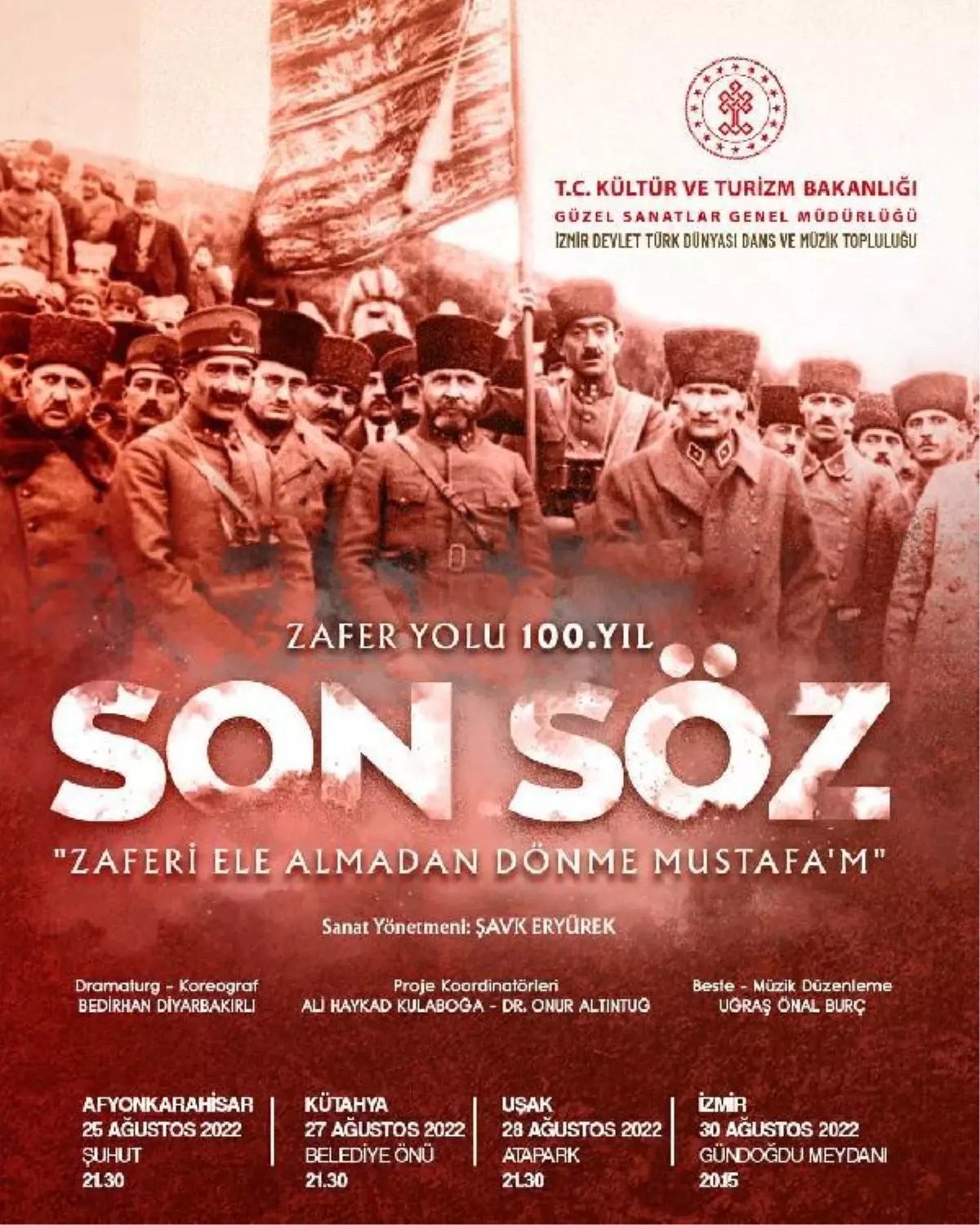 30 Ağustos'u anlatan gösteri, 4 ilde seyirci ile buluşacak