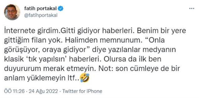 Medya dünyasını çalkalayan haber! Sunucu ve YouTuber Fatih Portakal çiftliğinden geri mi dönüyor? Medya dünyasını çalkalayan haber! Sunucu ve YouTuber Fatih Portakal çiftliğinden geri mi dönüyor?