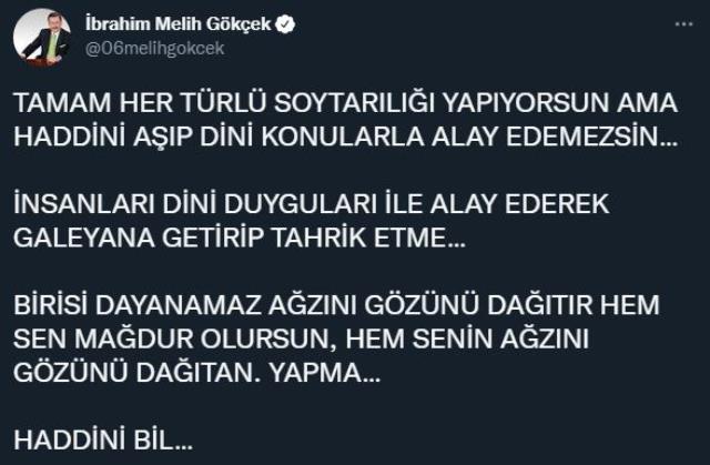 Melih Gökçek... ŞAHAN GÖKBAKAR'A DARP TEHDİDİ! Melih Gökçek... ŞAHAN GÖKBAKAR'A DARP TEHDİDİ!