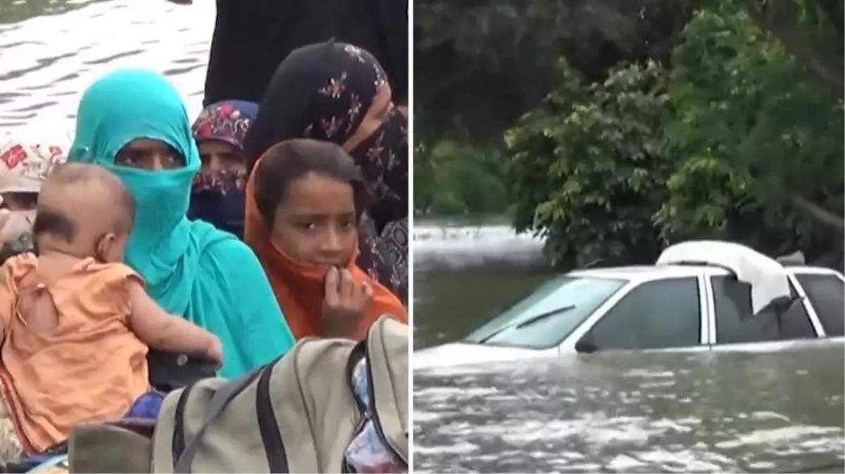 Pakistan'ın Güney Pencap kenti Fazalpur'da sel yaşamı felç etti