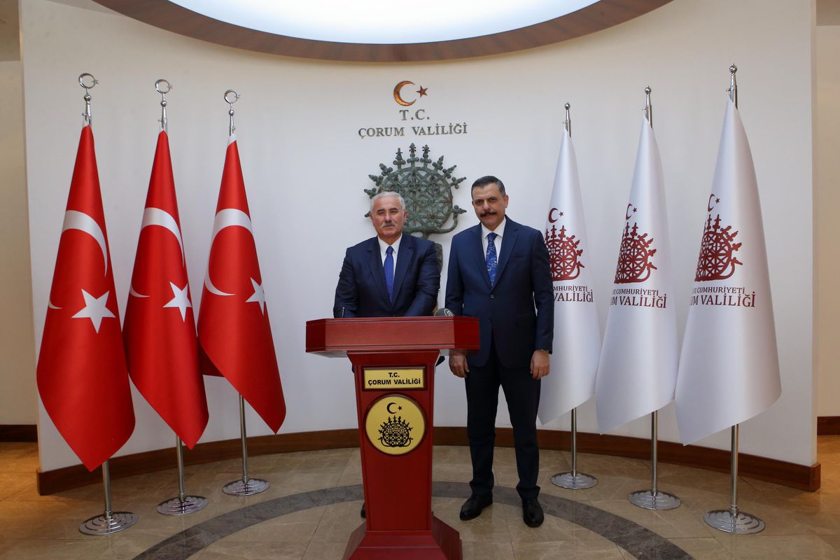 Çorum haberi... Yargıtay Başkanı Akarca'dan Çorum Valisi Çiftçi'ye ziyaret