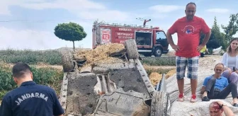 Eskişehir haberi: Eskişehir'de ters dönen araçtaki 3 kişi yaralandı