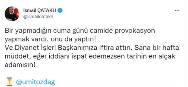 İsmail Çataklı'dan Ümit Özdağ'a tepki: Bir yapmadığın bu kalmıştı İsmail Çataklı'dan Ümit Özdağ'a tepki: Bir yapmadığın bu kalmıştı