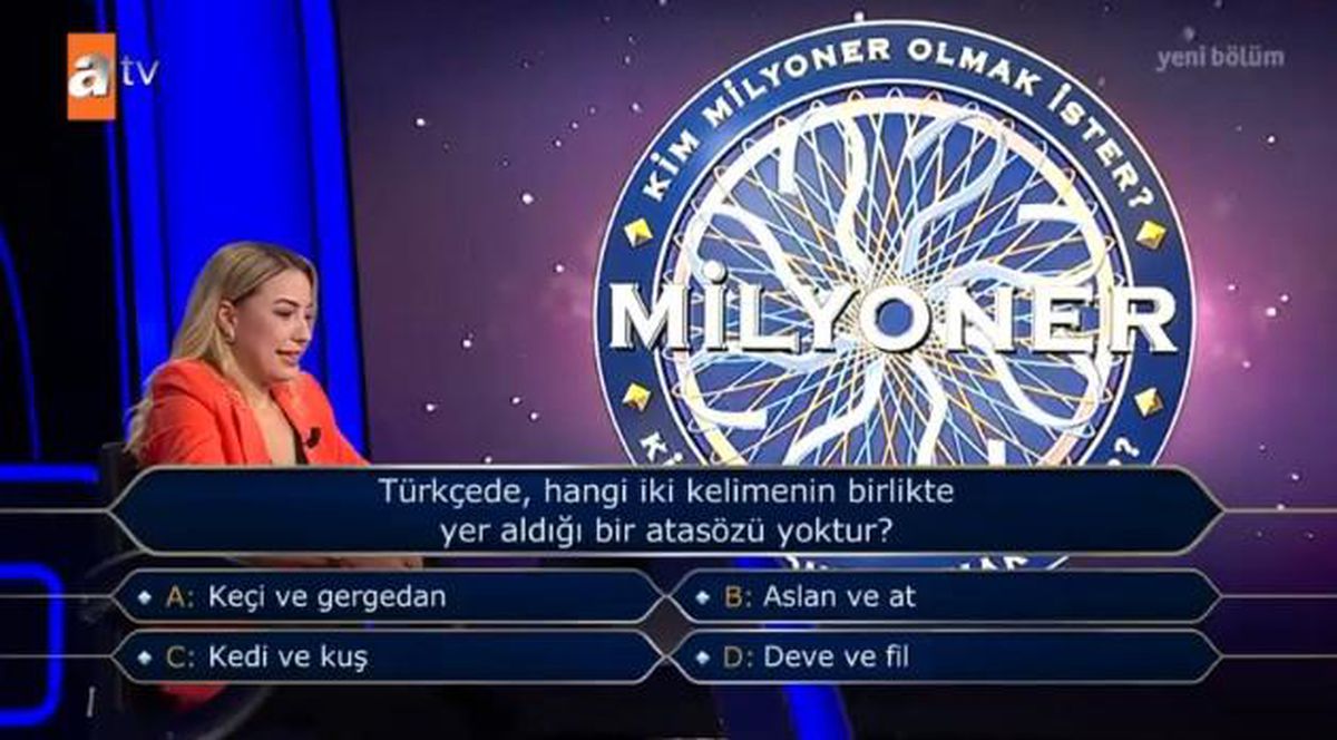 Türkçede, hangi iki kelimenin birlikte yer aldığı bir atasözü yoktur? Kim Milyoner Olmak İster 26 Ağustos 200 Bin TL'lik Sorusu Cevabı Nedir?